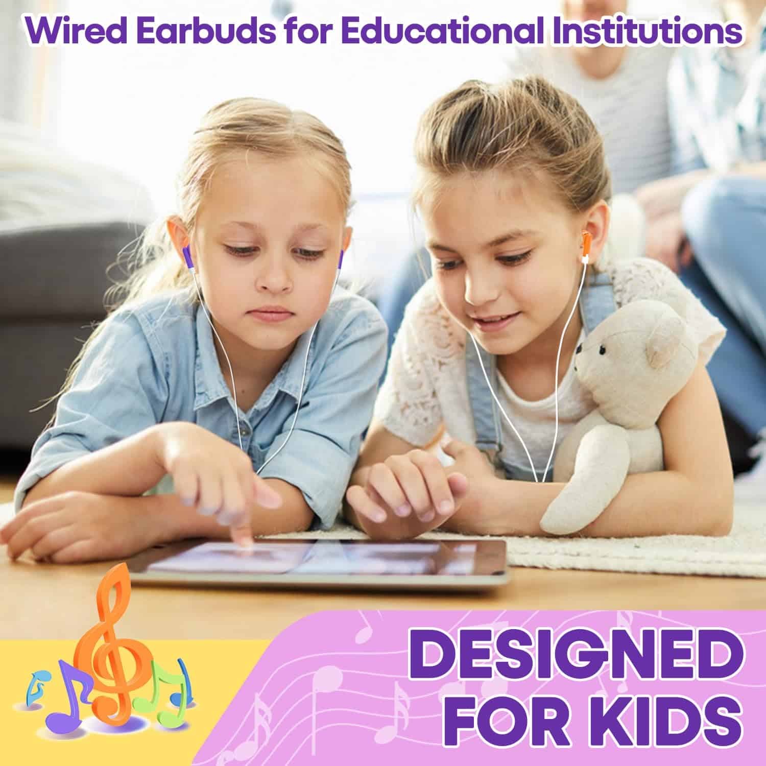 Yoley Audífonos para Aula a Granel de 50 Paquetes para - Imagen 8