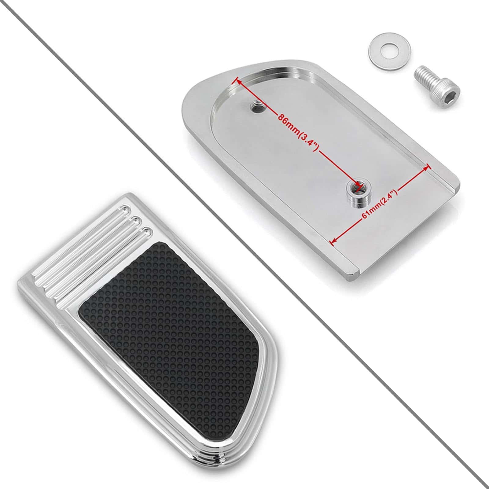 Defiance Chrome floorboards para Harley Davidson con - Imagen 8