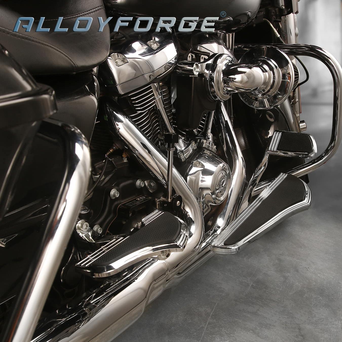 Defiance Chrome floorboards para Harley Davidson con - Imagen 3