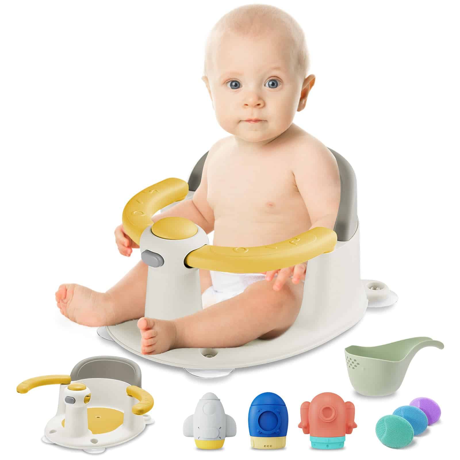 Asiento de Baño para Bebés TOSGN, Asiento de -Amarillo