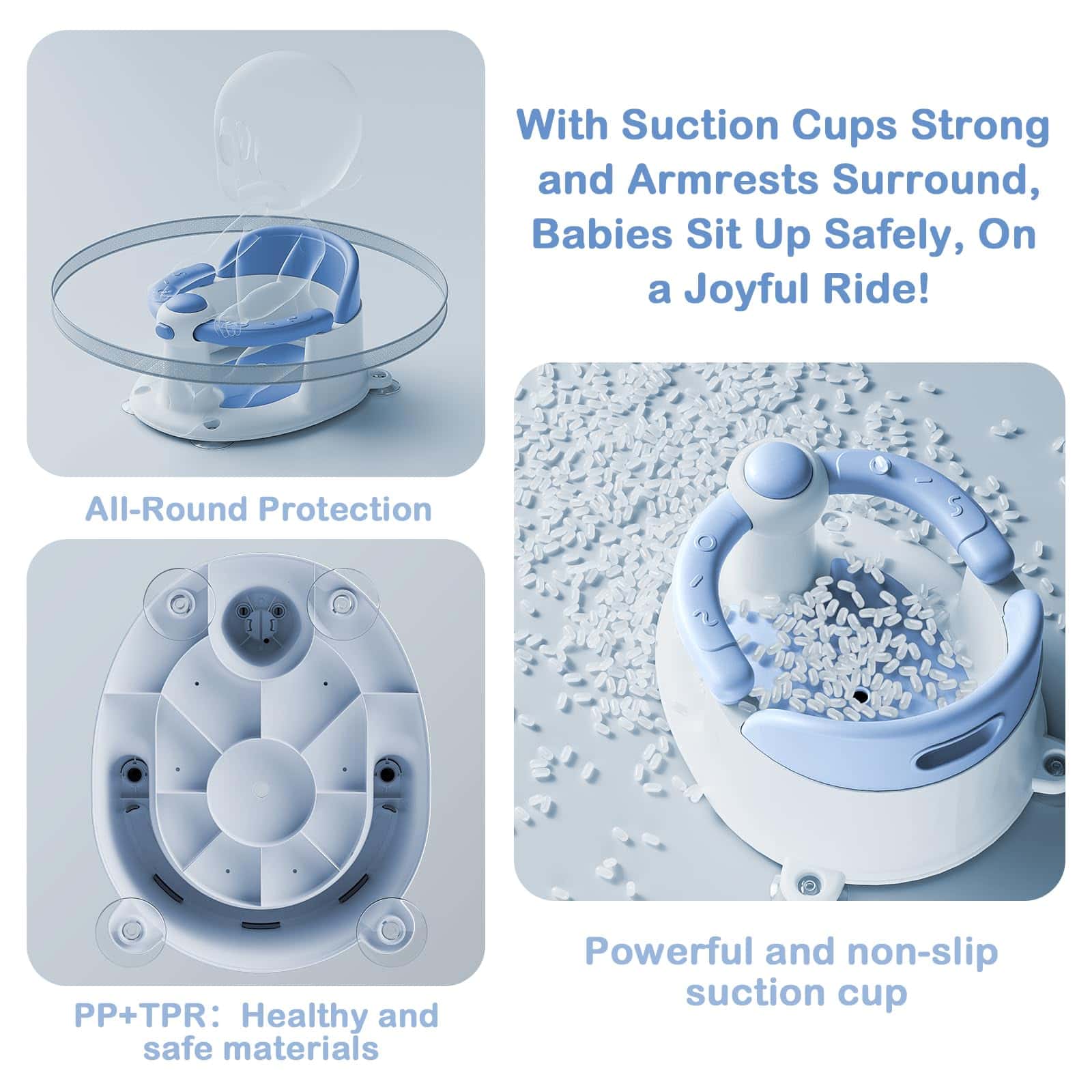 Asiento de Baño para Bebés TOSGN, Asiento de Bañera - Imagen 6