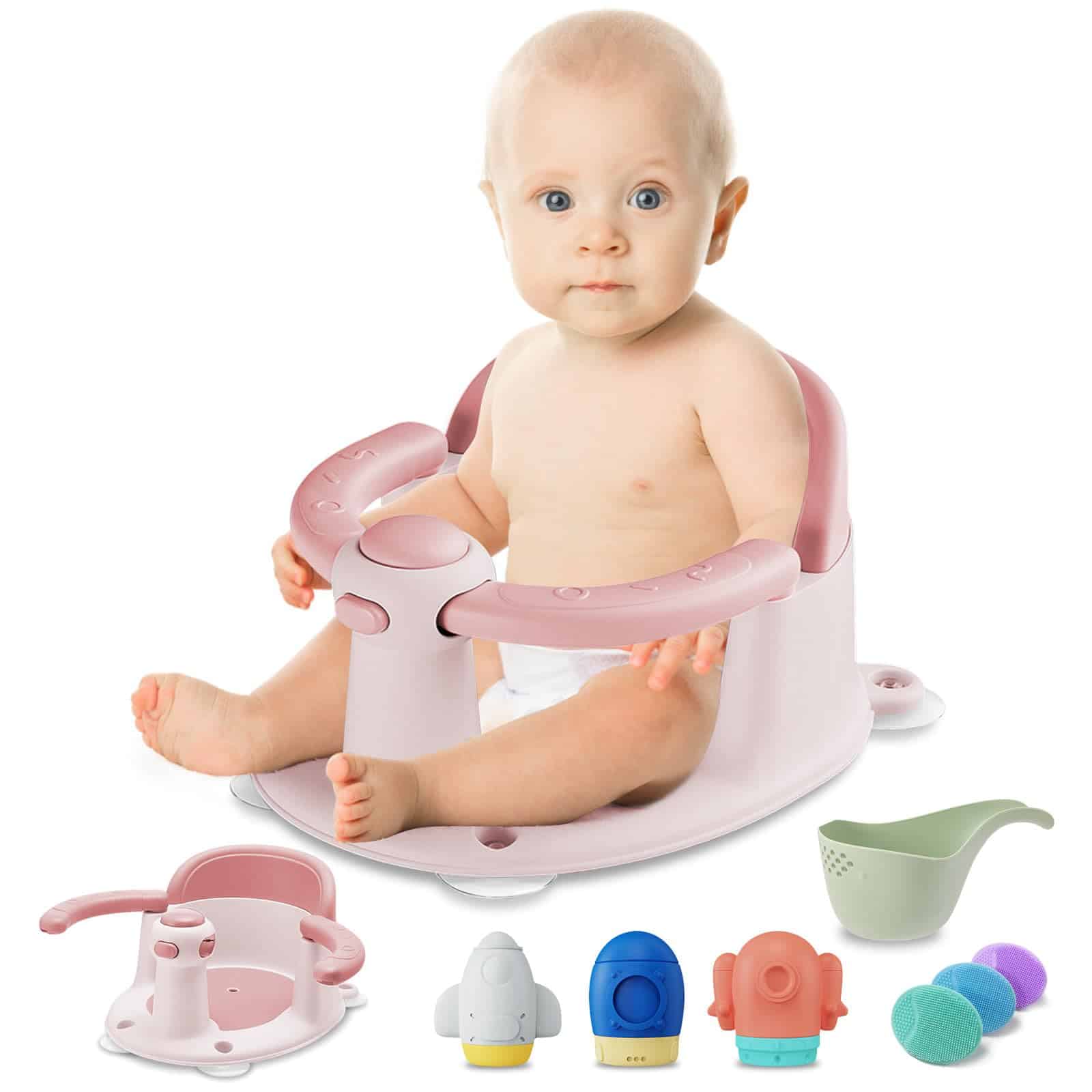 Asiento de Baño para Bebés TOSGN, Asiento de -Rosa