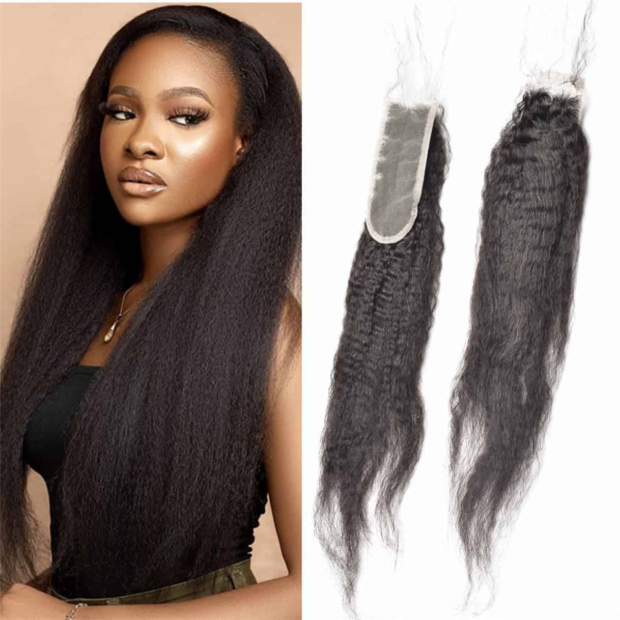 Cierre de Encaje 2x6 Brazilian Kinky Straight de Cabello