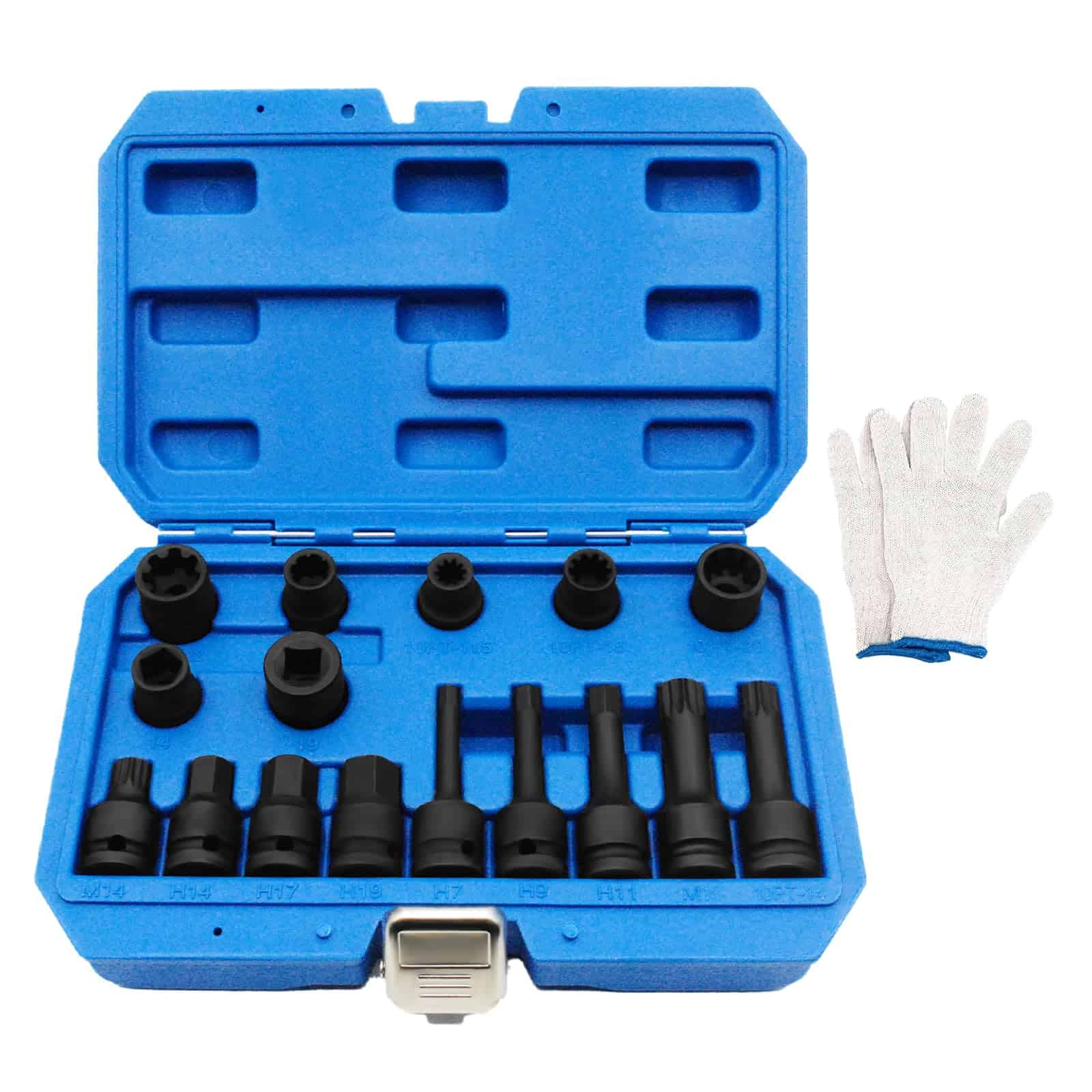 Juego de 16PCS de ZOSANY Impact Brake Caliper Socket Set,