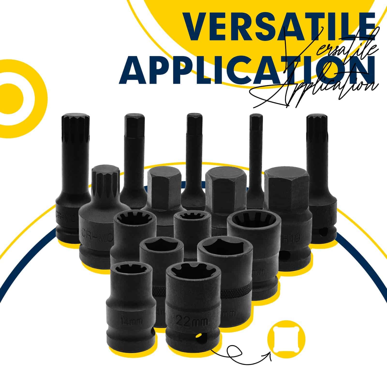 Juego de 16PCS de ZOSANY Impact Brake Caliper Socket Set, - Imagen 10