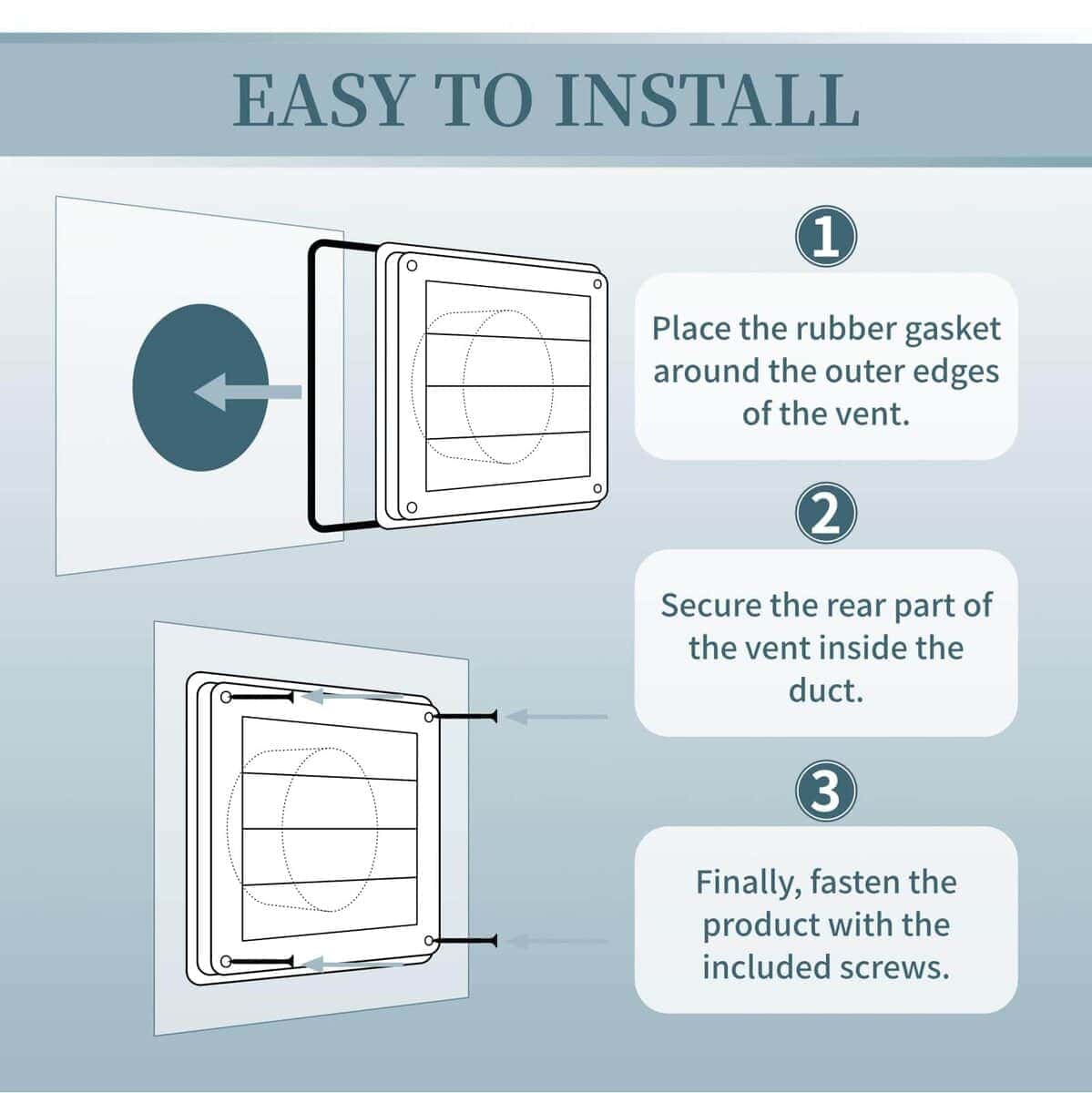 Tapa de ventilación de pared externa de 4 pulgadas con - Imagen 8