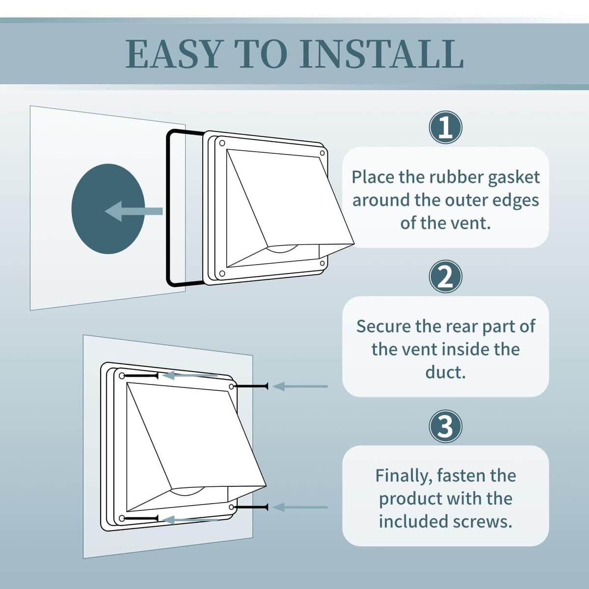 Tapa de ventilación externa de pared de 4 pulgadas con - Imagen 8