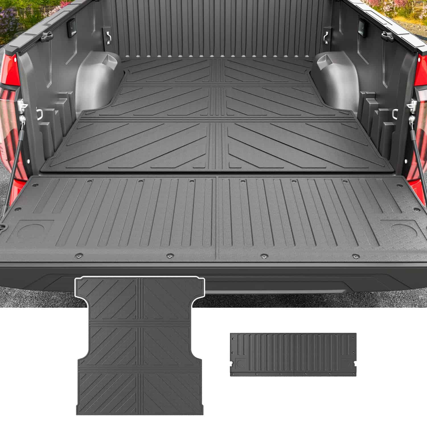 Powoq 5.5FT Alfombrilla de cama para camioneta compatible