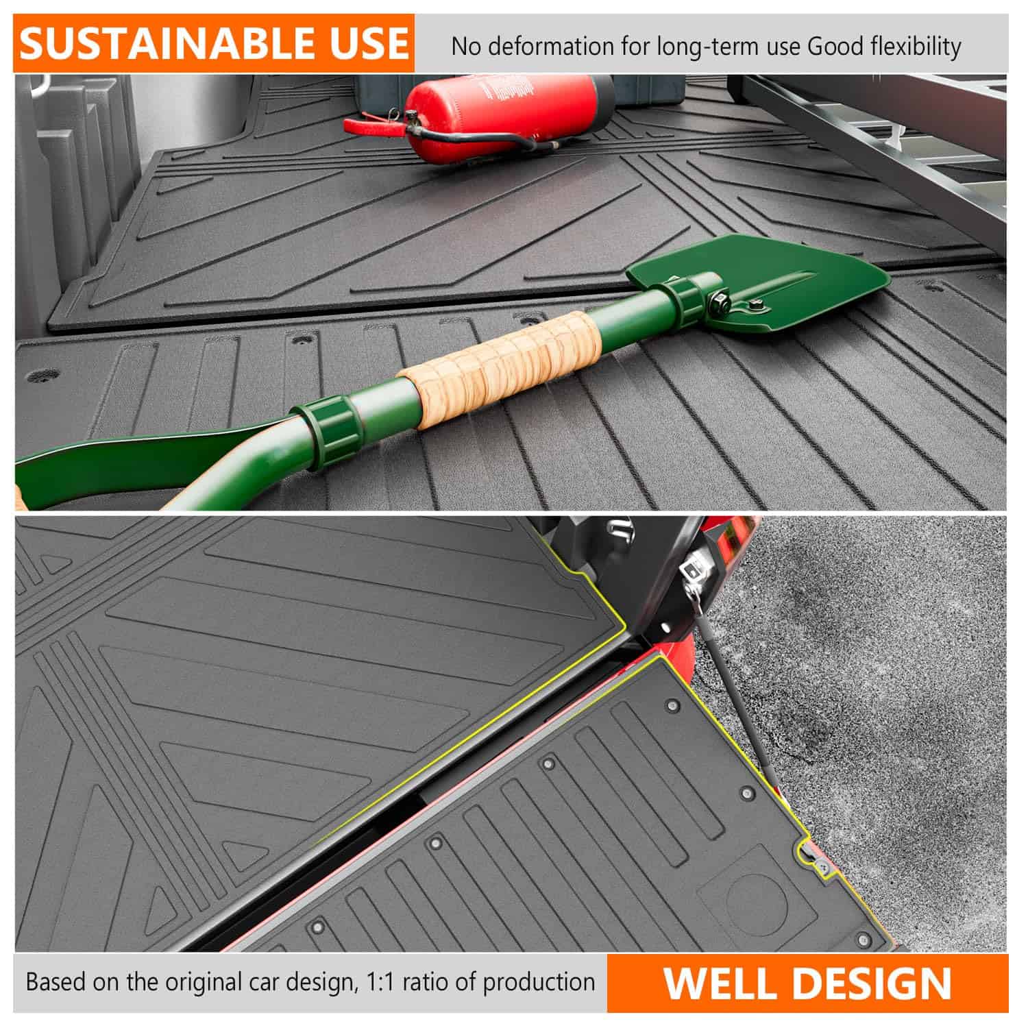 Powoq 5.5FT Alfombrilla de cama para camioneta compatible - Imagen 7