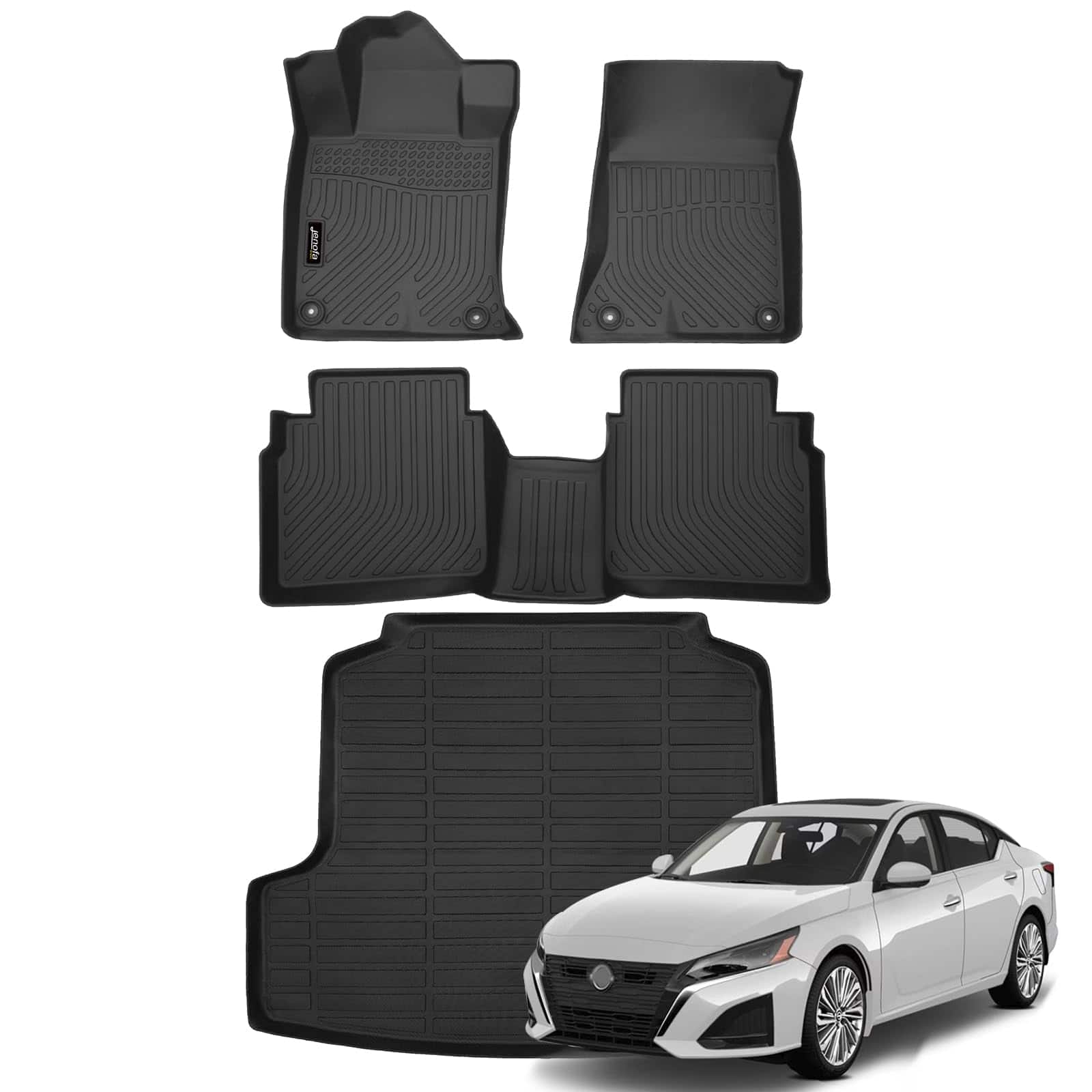 Juego de tapetes para piso y forro de carga de Jenofa para