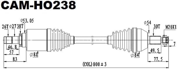 Eje de transmisión CV Caiman Rugged Terrain delantero - Imagen 7