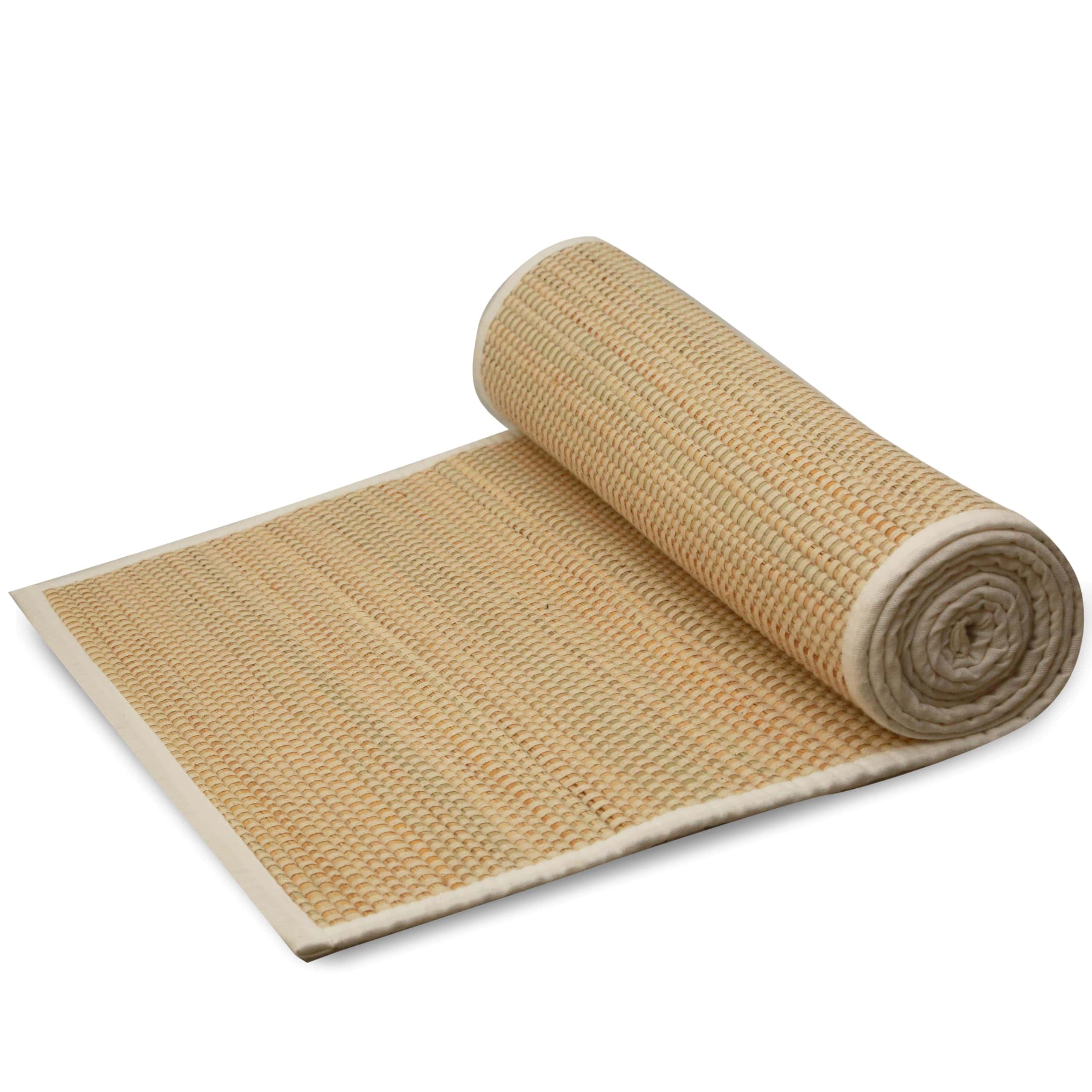 Tapete de Yoga de Paja Hecho a Mano LFH Home Para -Blanco