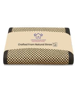 Tapete de Yoga de Paja Hecho a Mano LFH Home Para -Negro