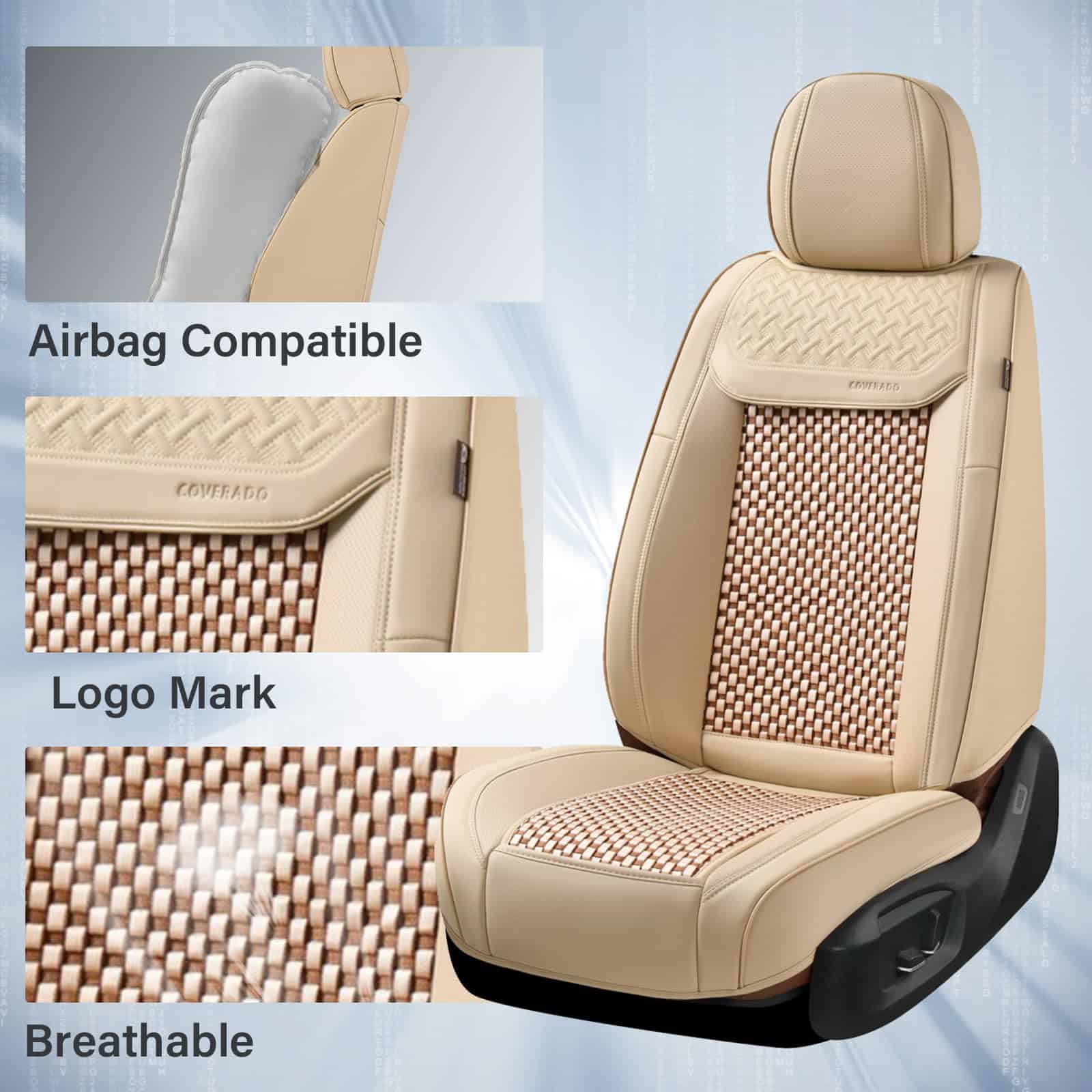 Cubiertas de asiento de cuero Coverado para automóvil, - Imagen 4