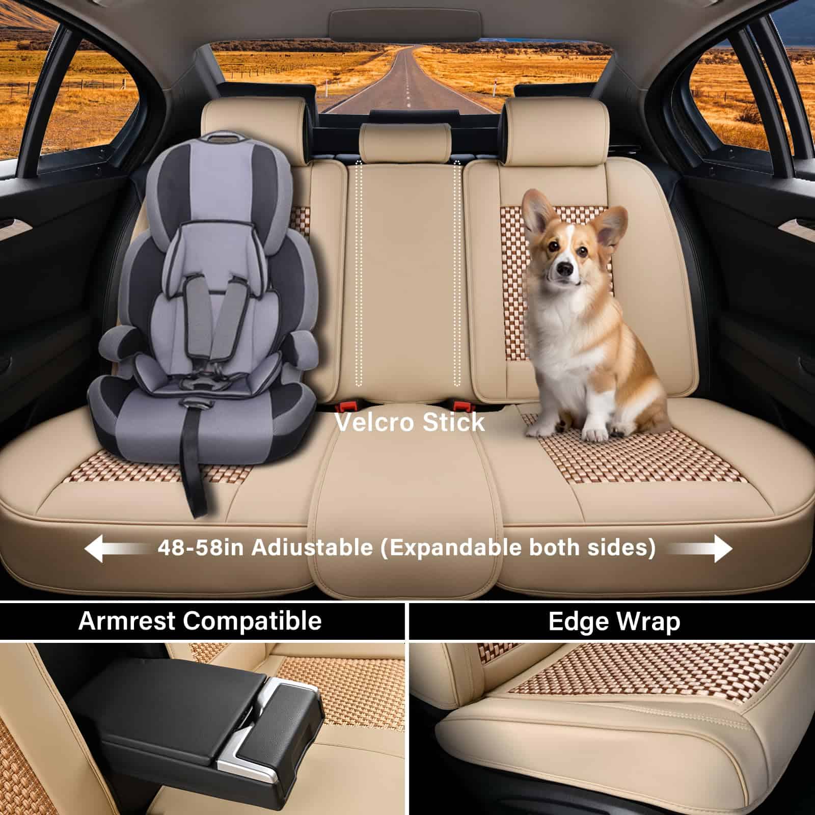 Cubiertas de asiento de cuero Coverado para automóvil, - Imagen 5