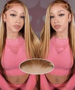 Peluca Lace Front Ombre de 20 pulgadas de Cabello Humano