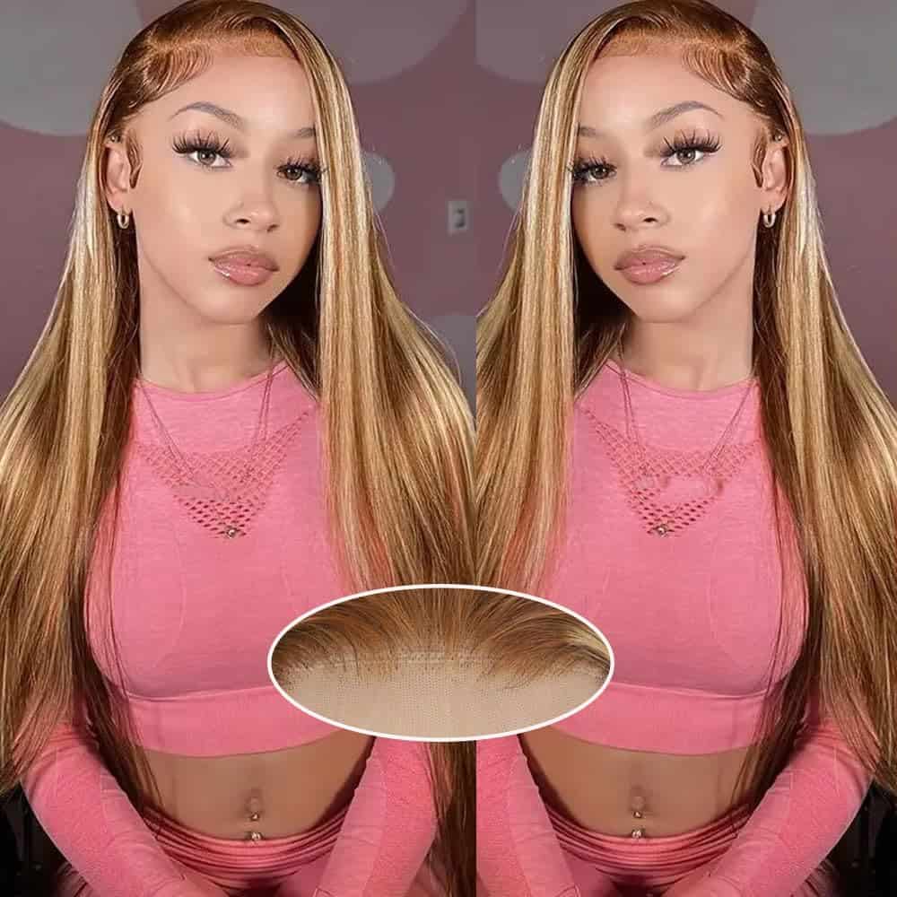 Peluca Lace Front Ombre de 20 pulgadas de Cabello Humano