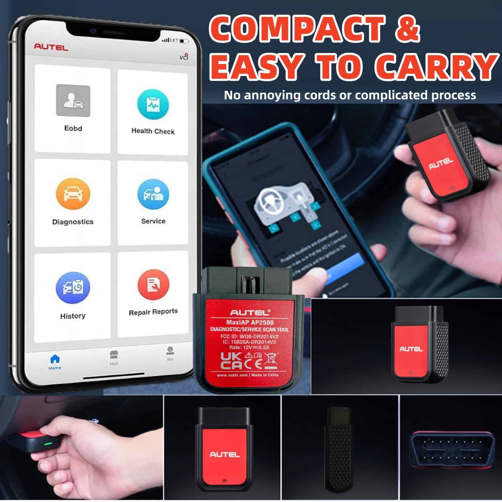 Autel MaxiAP AP2500 2025 Escáner OBD2 Bluetooth Lector de - Imagen 8