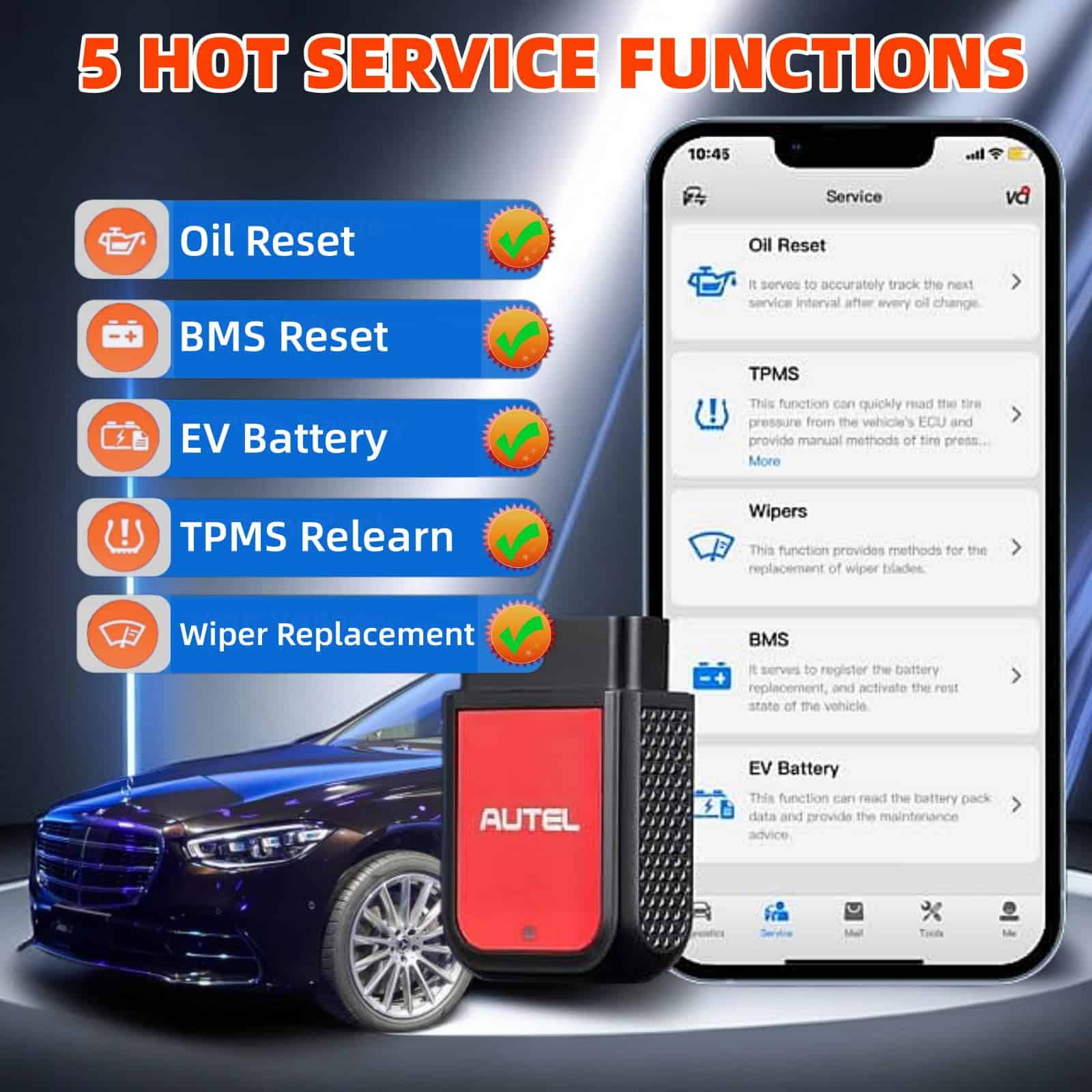 Autel MaxiAP AP2500 2025 Escáner OBD2 Bluetooth Lector de - Imagen 7