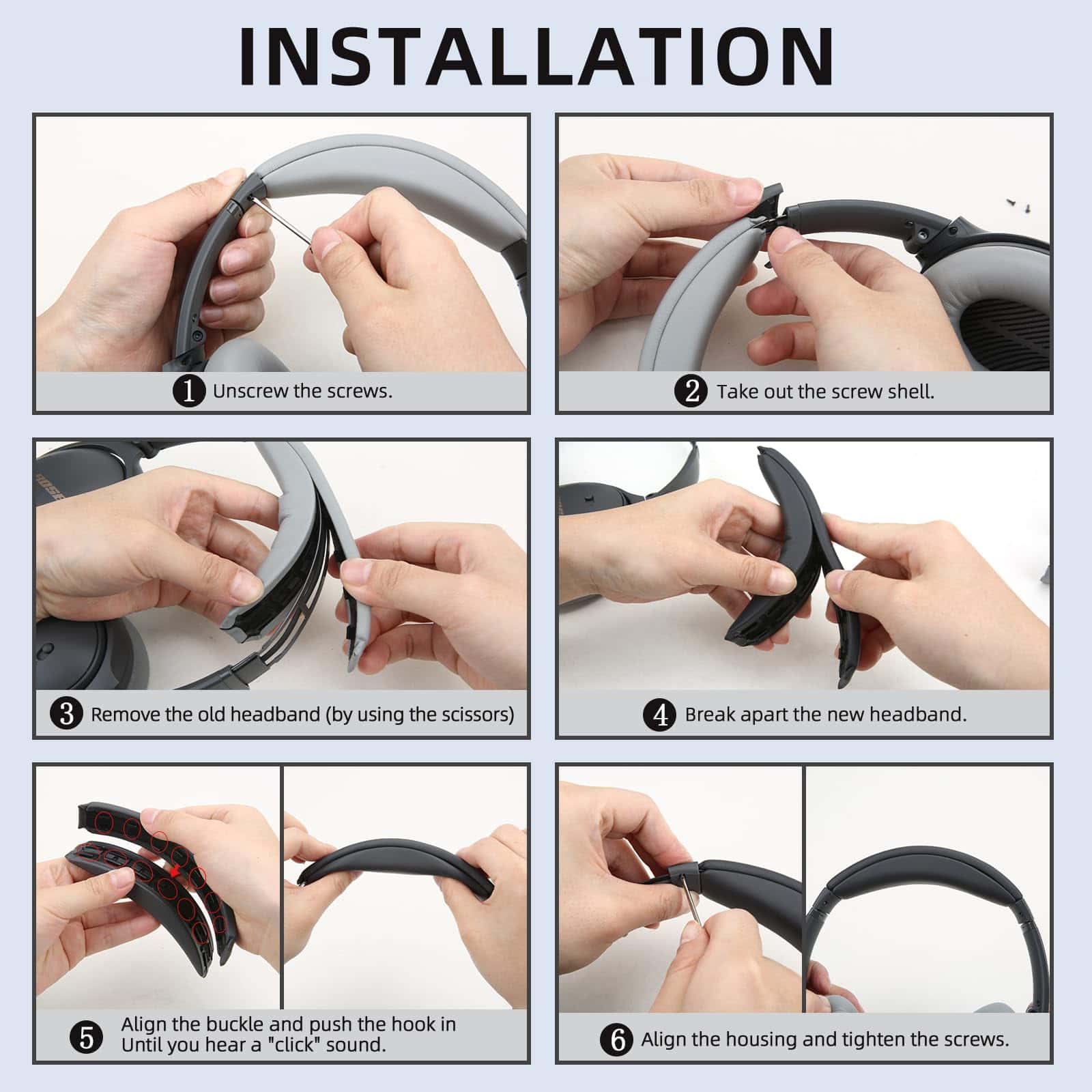 Almohadillas de repuesto y almohadilla para diadema - Imagen 8