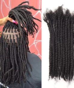 Extensiones de Dreadlock de Puntas Rizadas de Mano Completa