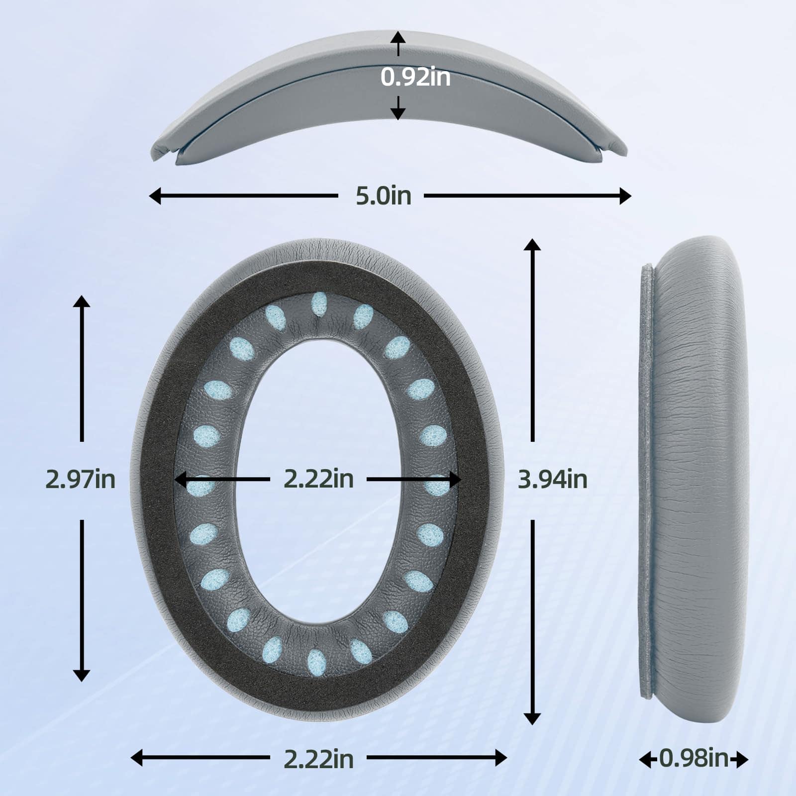 Diadema y almohadillas Laselan compatibles con auriculares - Imagen 6