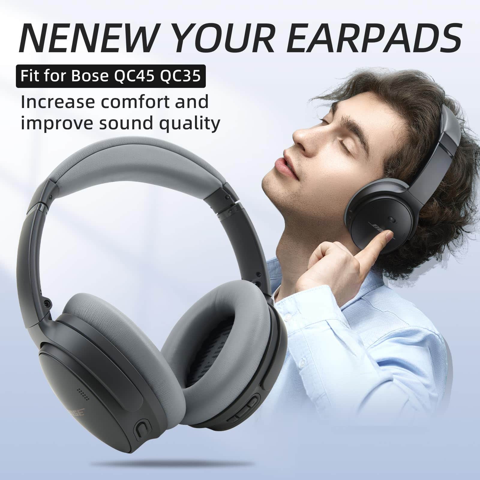 Diadema y almohadillas Laselan compatibles con auriculares - Imagen 3