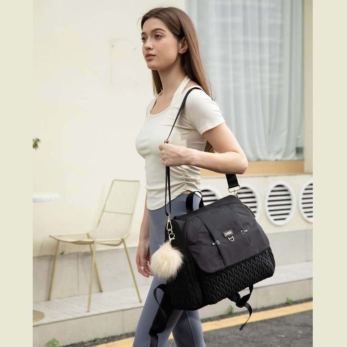 Mochila pañalera SEWBOO Allie elegante, bolsa de bebé para - Imagen 9