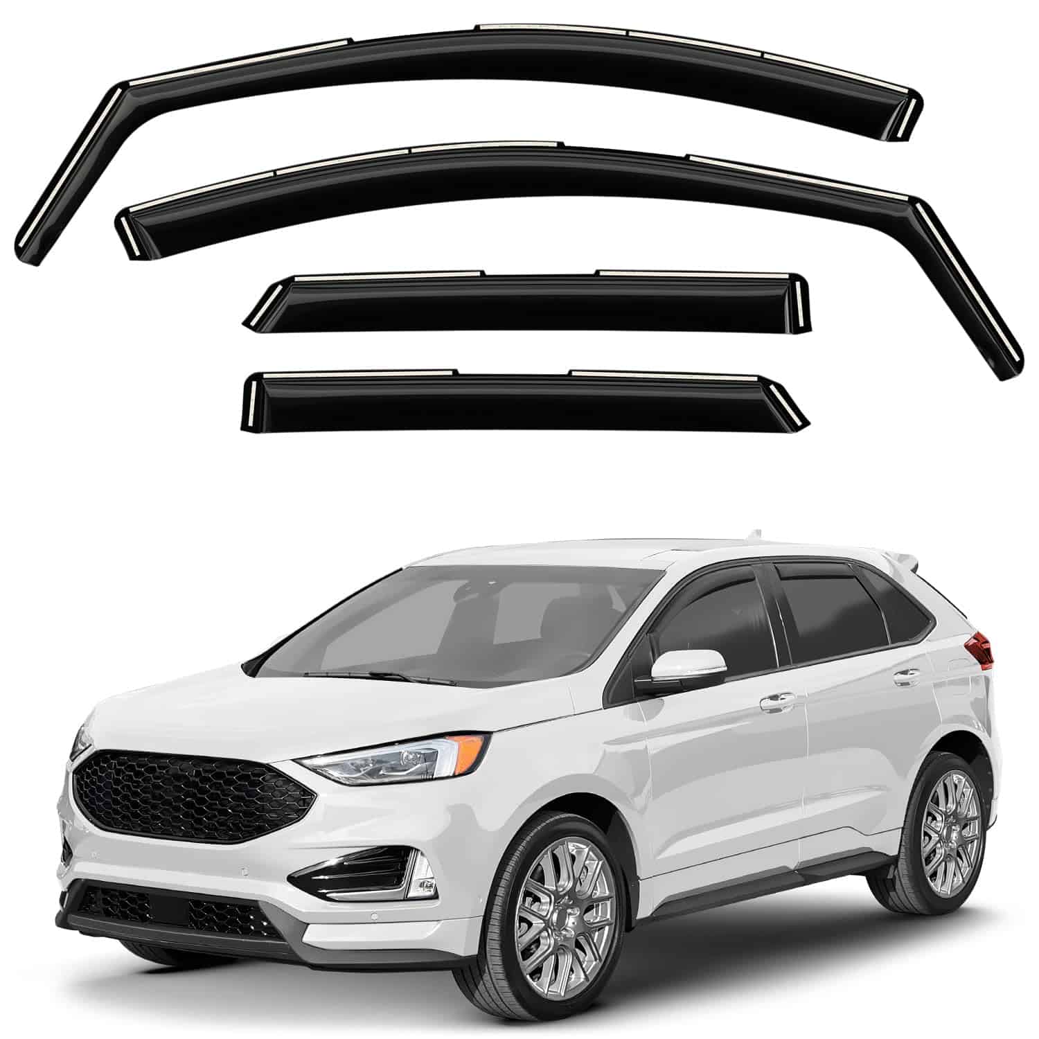 Deflectores de Ventana Tintados en Humo Viseras de Canal en