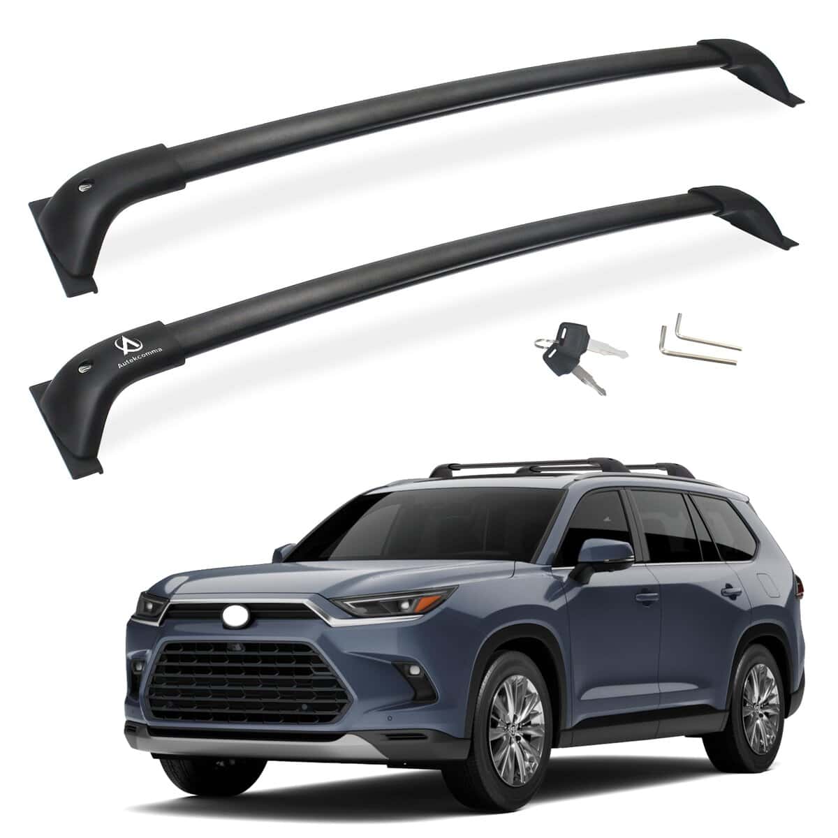 Autekcomma Barras transversales para el techo negras de