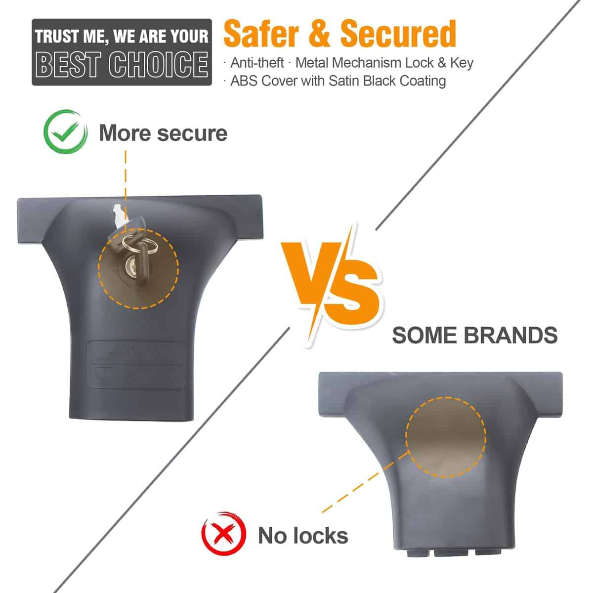 Autekcomma Barras transversales para el techo negras de - Imagen 4