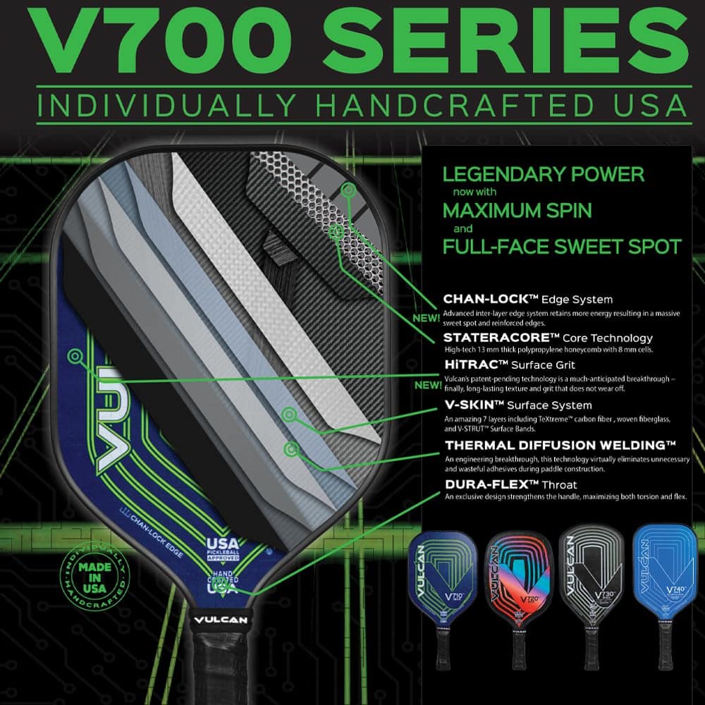 Pala de Pickleball Vulcan para Hombres, Royal, MAX - Imagen 5