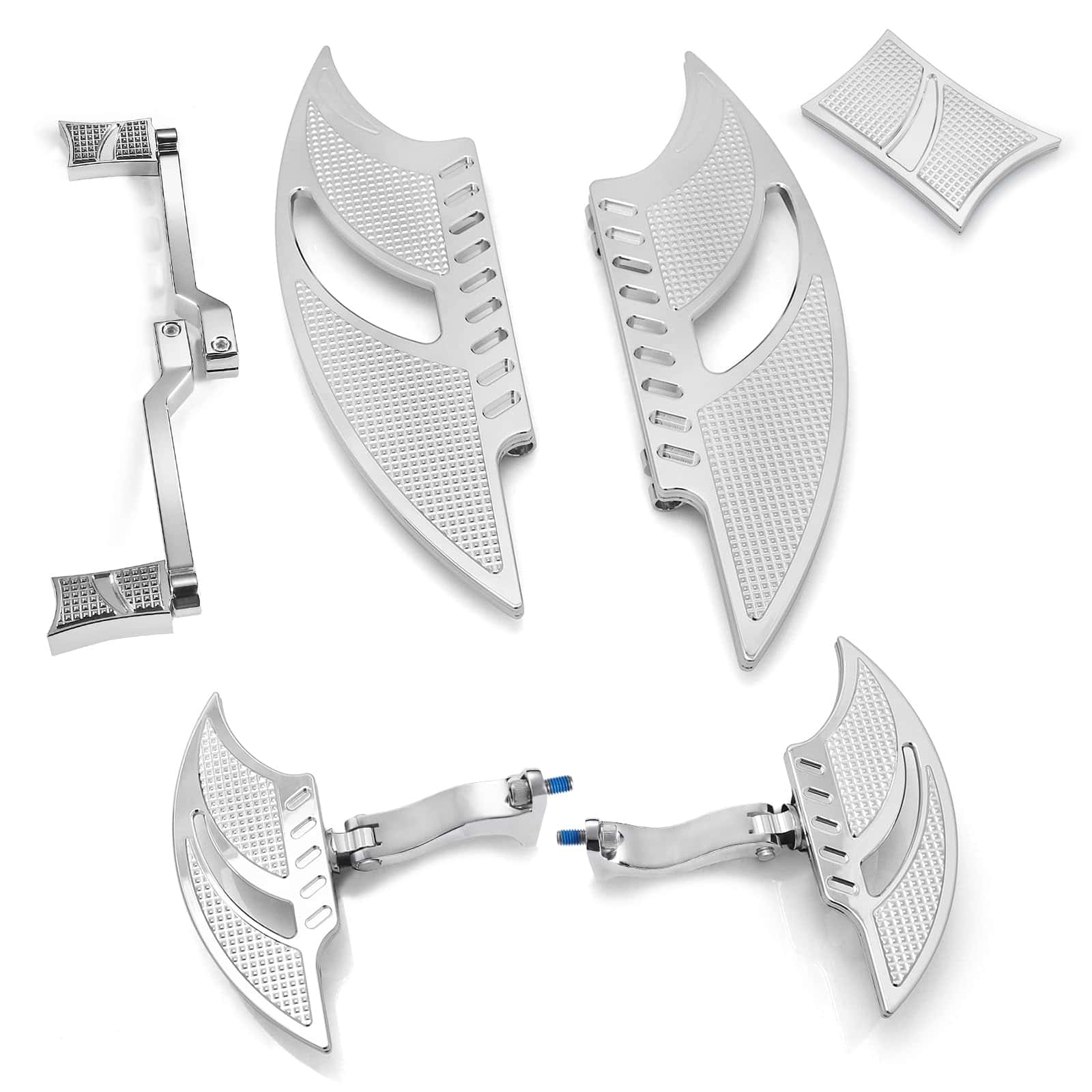 ALLOYFORGE Chrome Touring floorboards Street Glide FLHX Toe