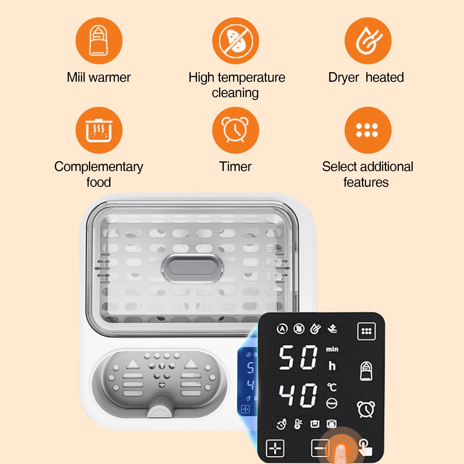 Calentador de biberones BRBLUERISE, 8 en 1, Rápido y - Imagen 7