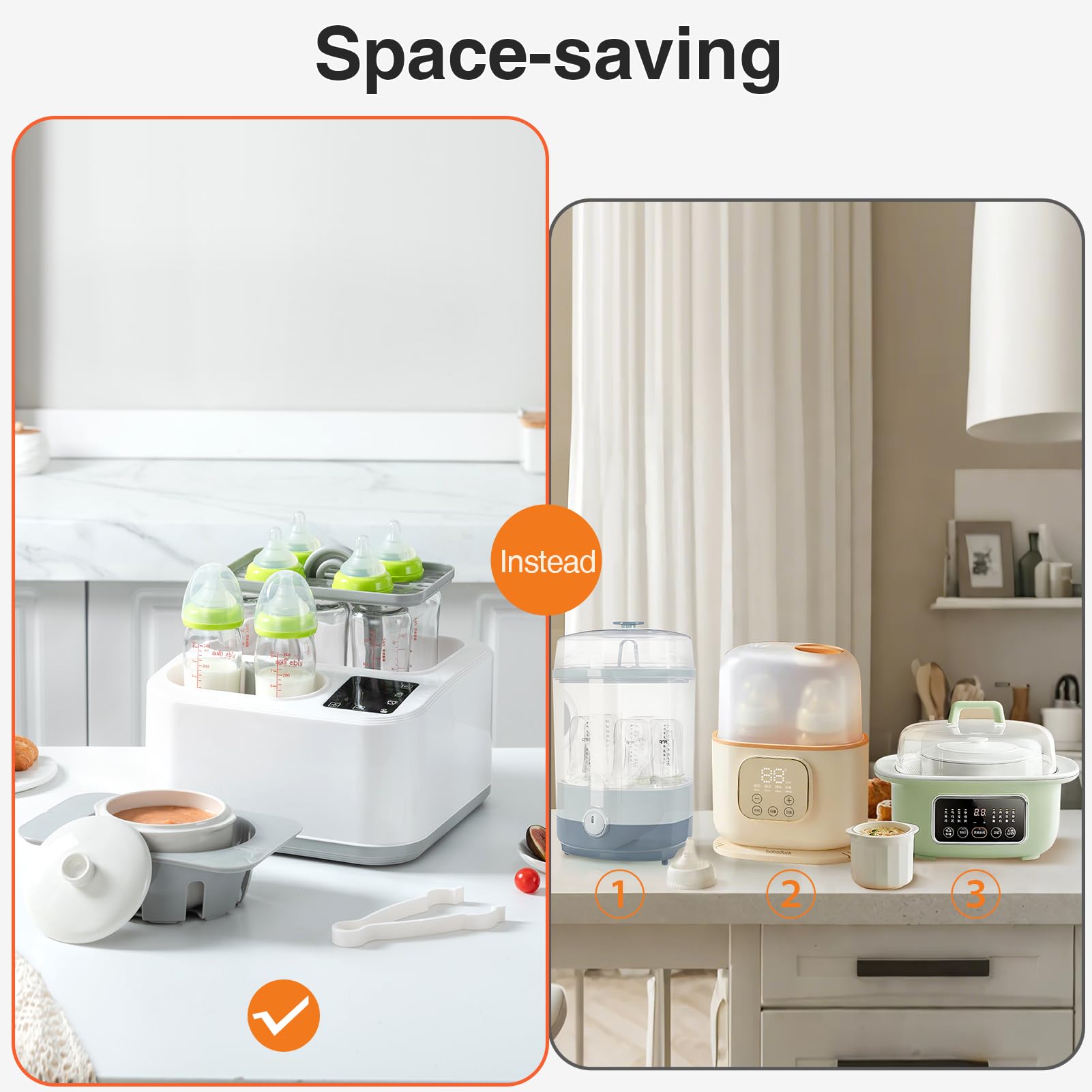 Calentador de biberones BRBLUERISE, 8 en 1, Rápido y - Imagen 5