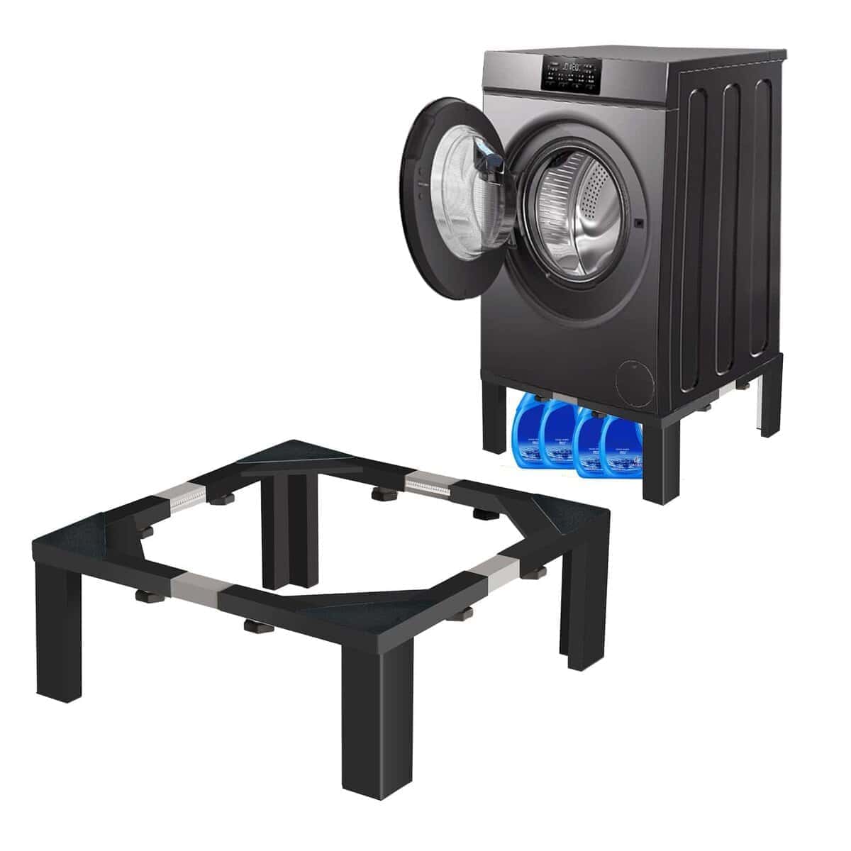Pedestal de Lavandería de Acero Inoxidable -Negro