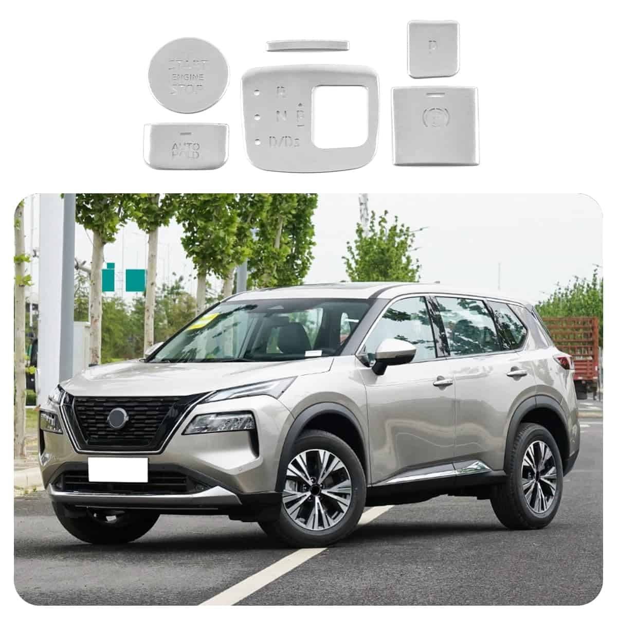 Accesorios de Coche KELEIMAI para Nissan -Plata Mate - Imagen 5