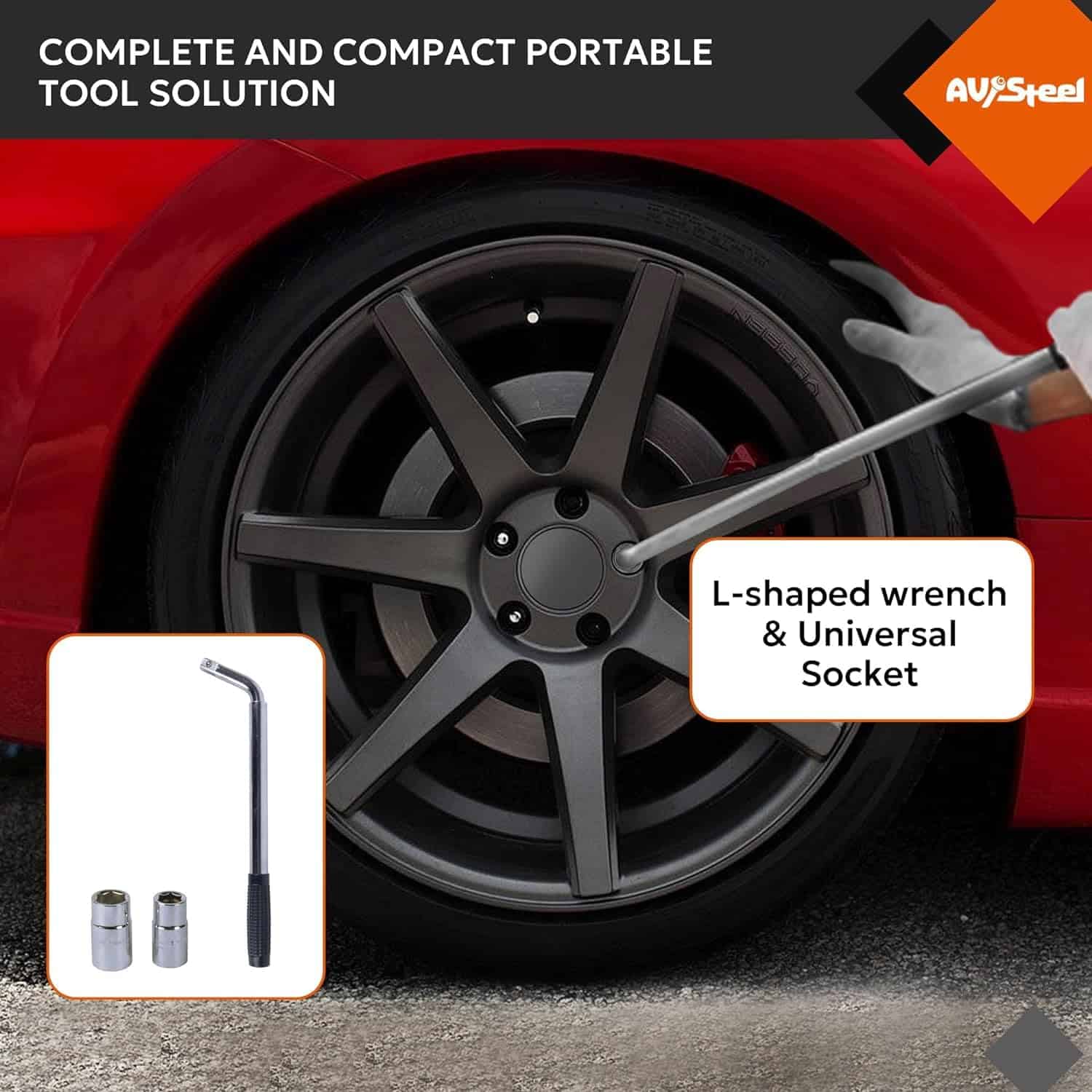 Gato de tijera AV Steel para coche 2 Toneladas (4409 - Imagen 6