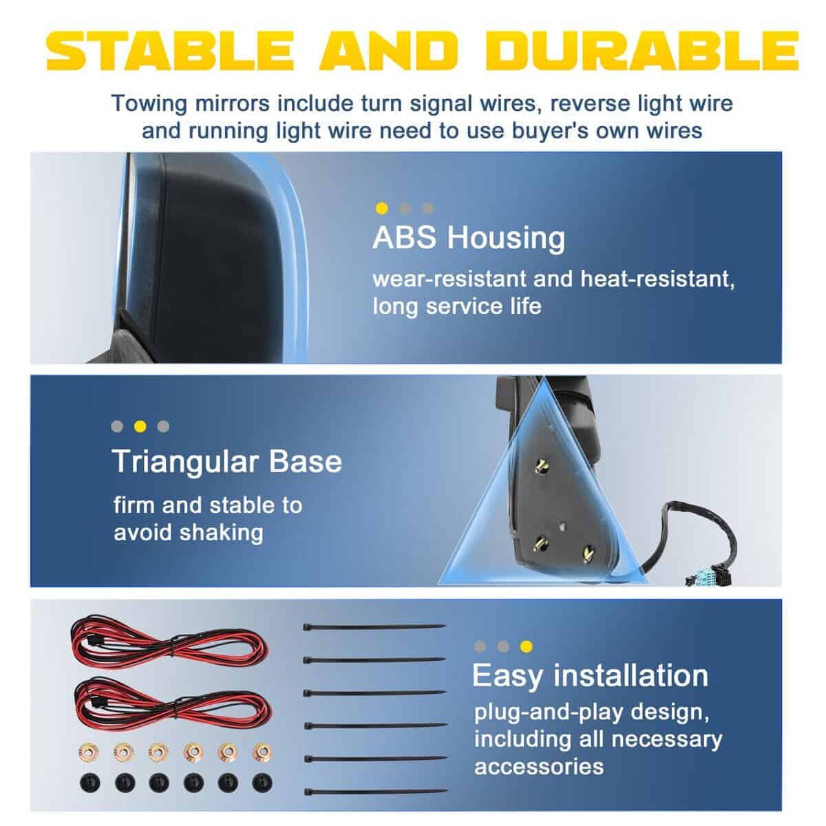 Espejos de Remolque AUTOSTARSHIP Power Heated Compatible - Imagen 8
