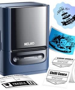 Máquina de Etiquetas Nelko con Cinta, -Azul