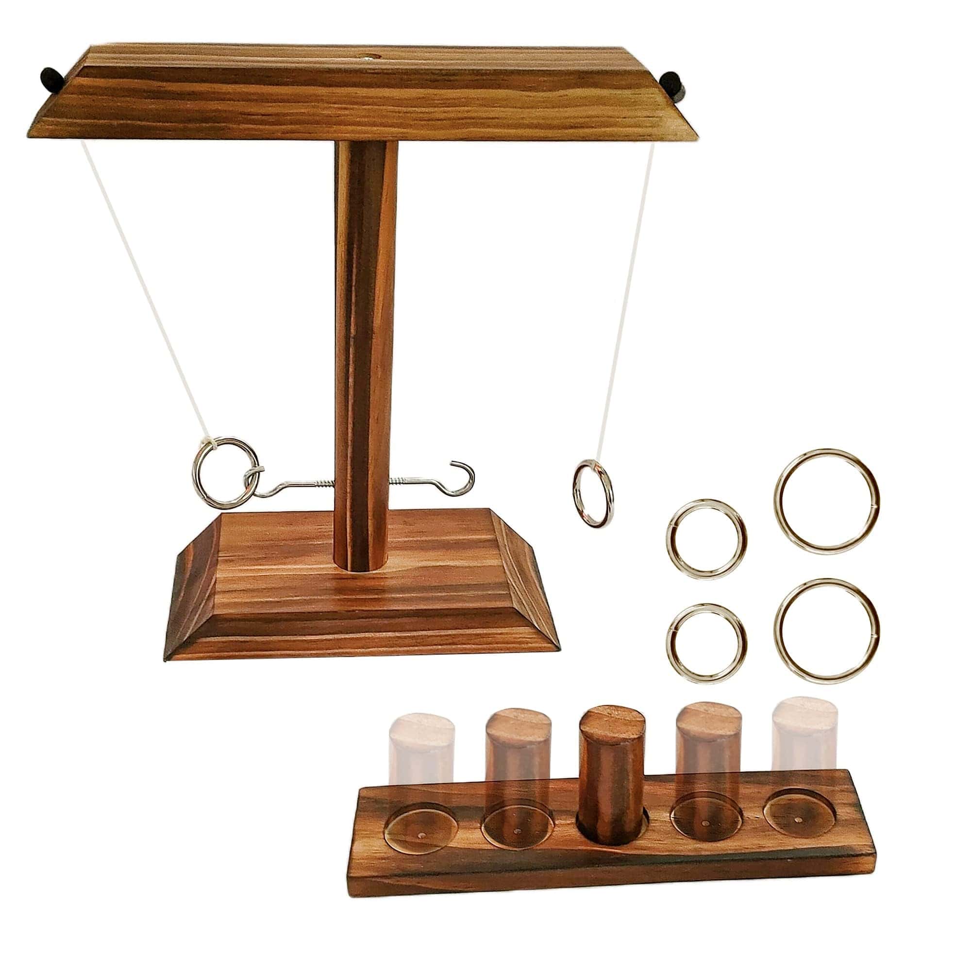 Juego de Anillo de Madera KUKTRCV - Juego Clásico de Anillo