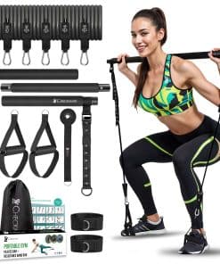 Kit de Barra de Pilates CHECKMATE con Bandas de Resistencia