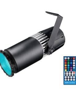 Luz Pinspot LED, SENLAN 15W RGBW 4 en 1 Luz de Haz LED SMD