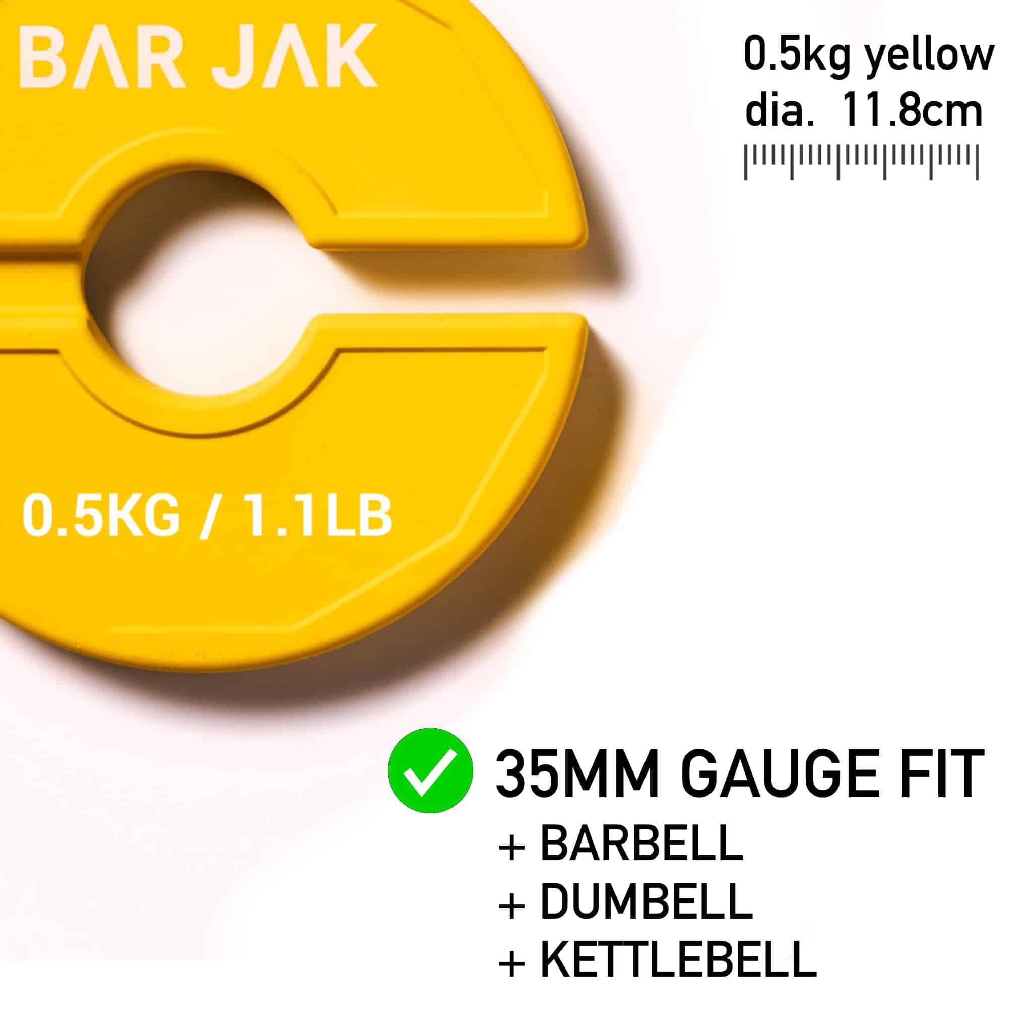 Placas Micro Bar Jak. Placa de peso de 0.5 KG, x4 piezas, - Imagen 4