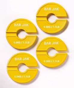 Placas Micro Bar Jak. Placa de peso de 0.5 KG, x4 piezas,