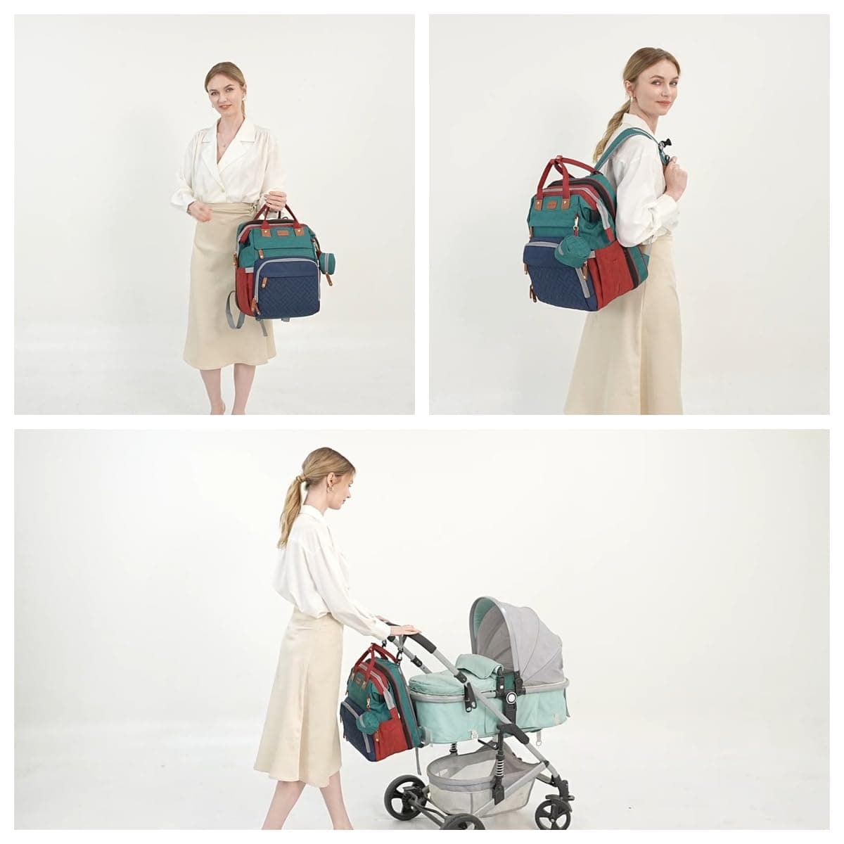 Mochila de pañales CESAILT, Mochila de Pañales Impermeable - Imagen 7