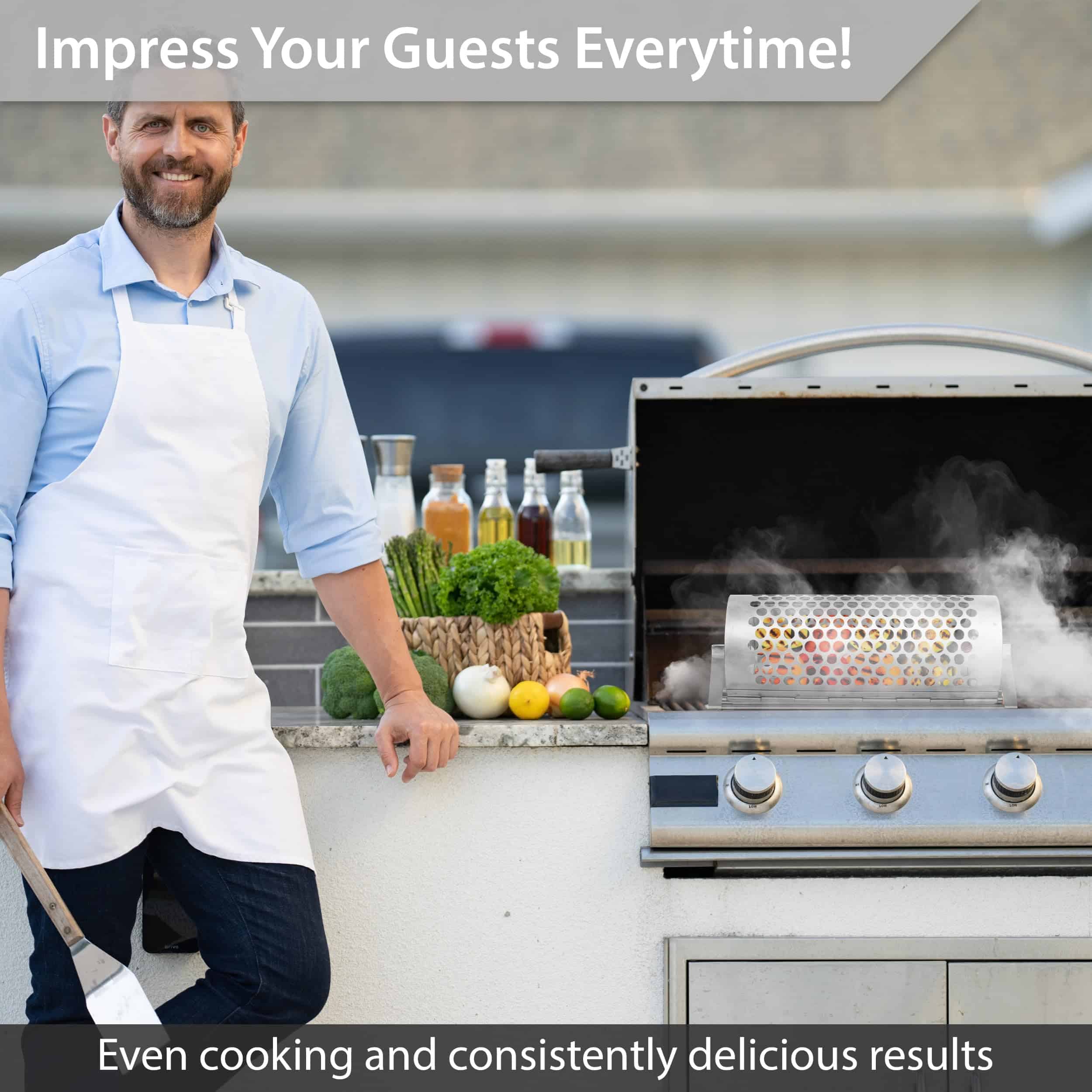 Cesta de Parrilla Rodante - Cesta de Parrilla para BBQ con - Imagen 8