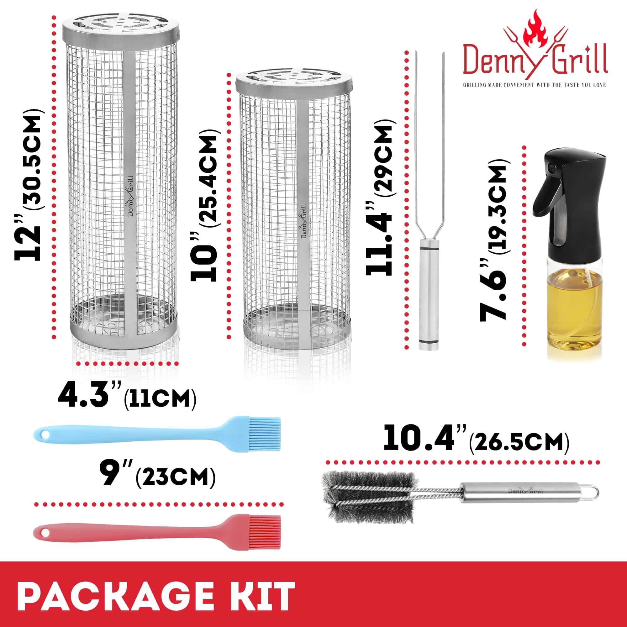 Canastas de Parrilla Denny para Exteriores (2PCS, 2024 - Imagen 3