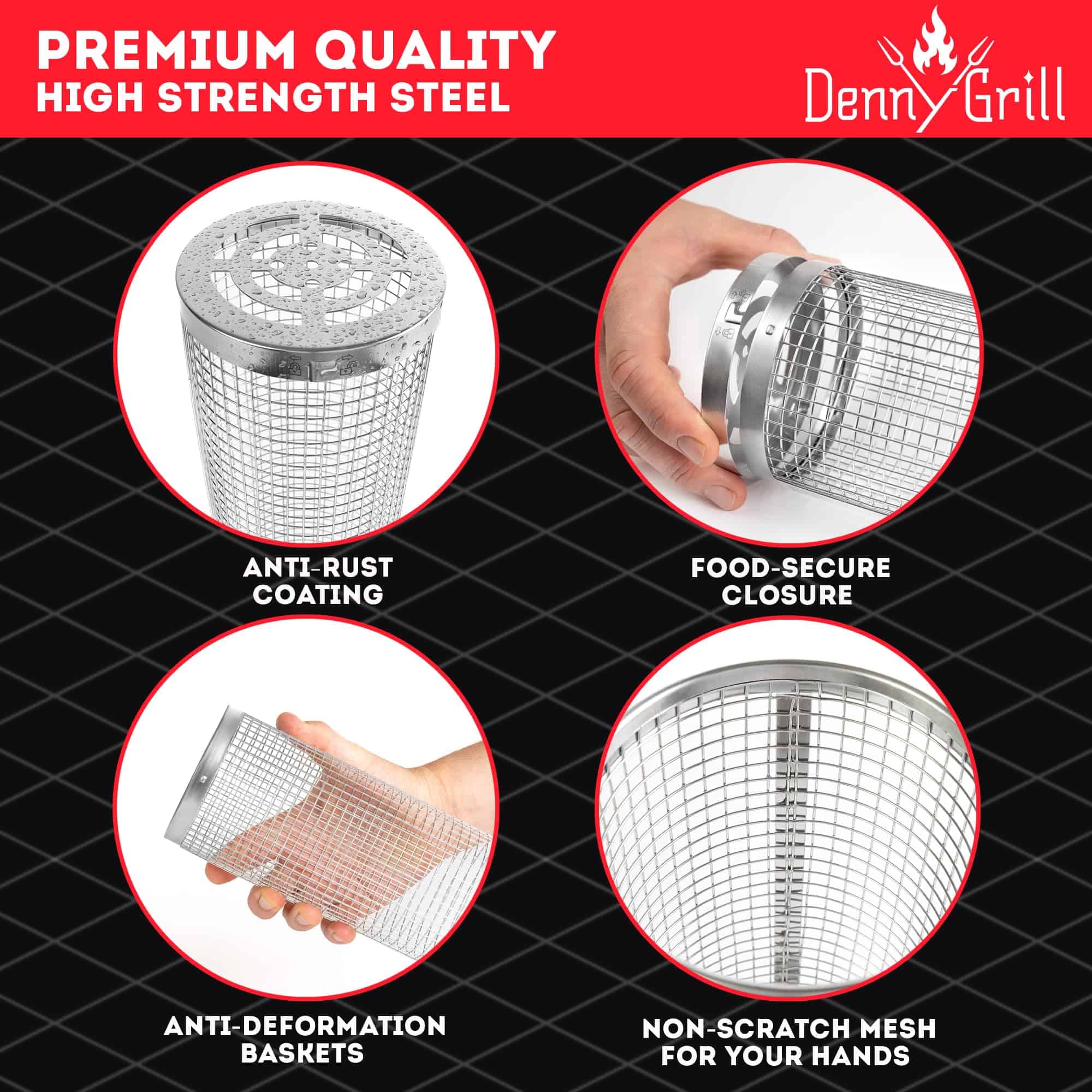 Canastas de Parrilla Denny para Exteriores (2PCS, 2024 - Imagen 6