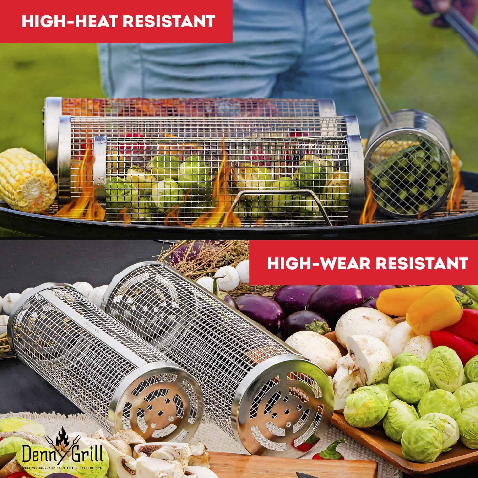 Canastas de Parrilla Denny para Exteriores (2PCS, 2024 - Imagen 7